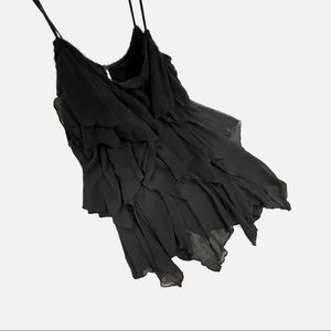 Free People Black Layered Chiffon Camisole